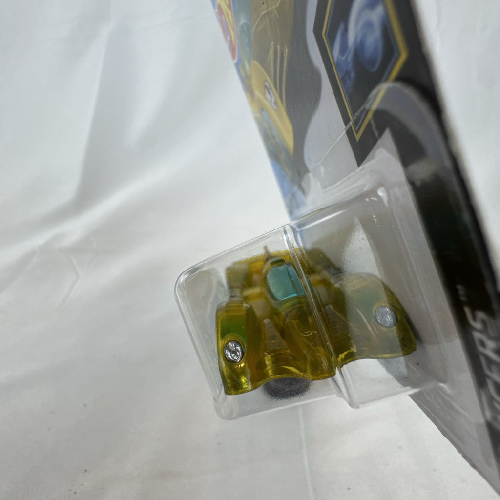 Sealed 2018 Hot Wheels Power Pistons X-Raycers translucent yellow 1:64 scale diecast car on original card