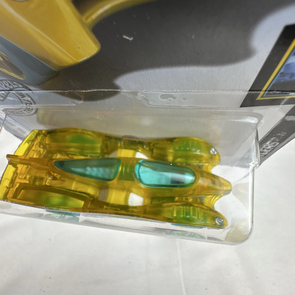 Sealed 2018 Hot Wheels Power Pistons X-Raycers translucent yellow 1:64 scale diecast car on original card