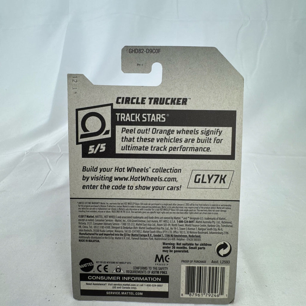 Hot Wheels 2019 Circle Trucker Treasure Hunt 1:64 scale silver diecast truck in unopened original package