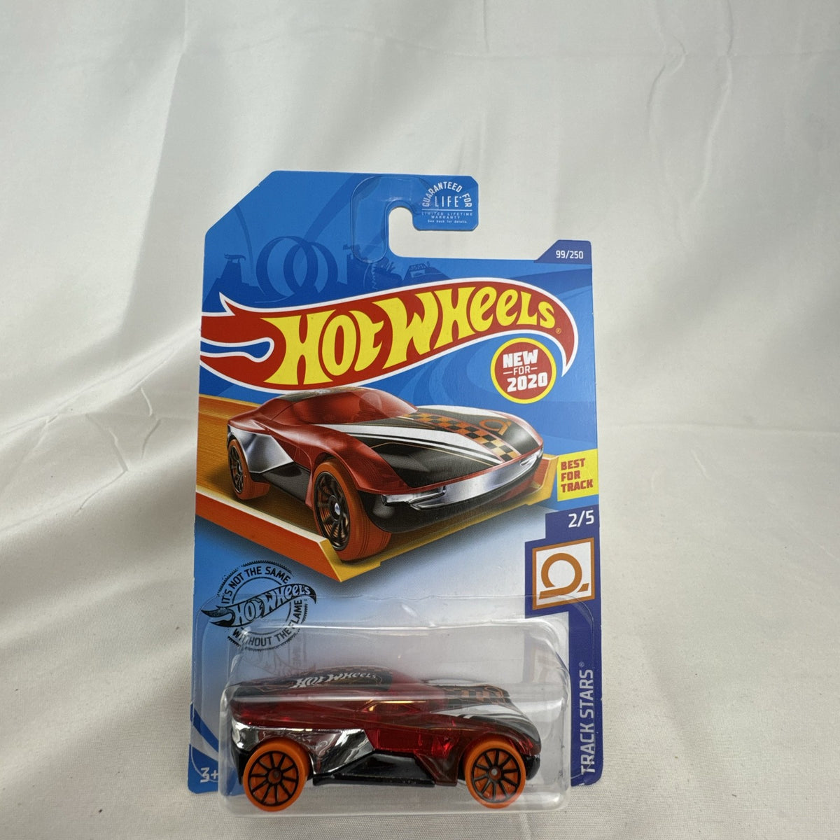 Sealed 2020 Hot Wheels 1:64 scale Forward Force diecast car in translucent red on original blister card