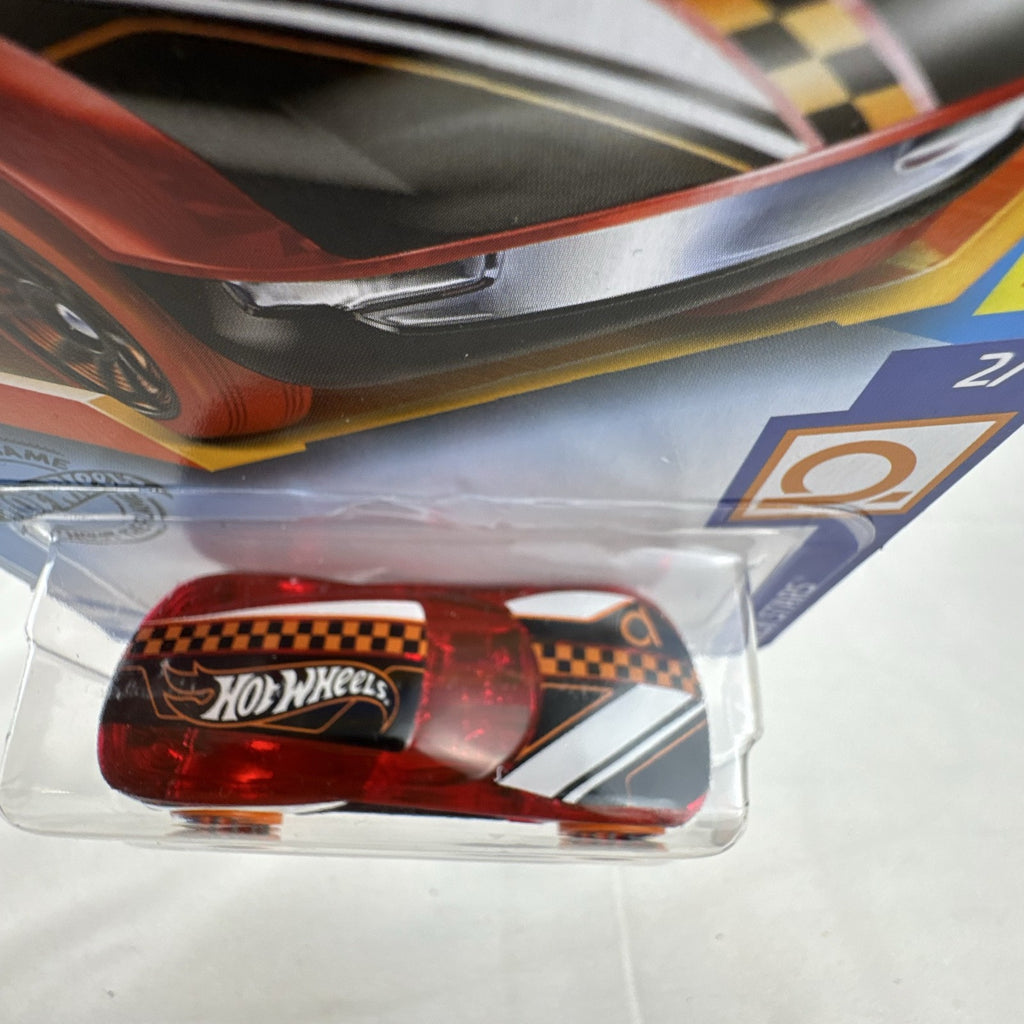 Sealed 2020 Hot Wheels 1:64 scale Forward Force diecast car in translucent red on original blister card