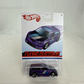 Factory sealed Hot Wheels Flying Customs Audacious 1:64 scale diecast tuner wagon in metallic purple with speed stripes.