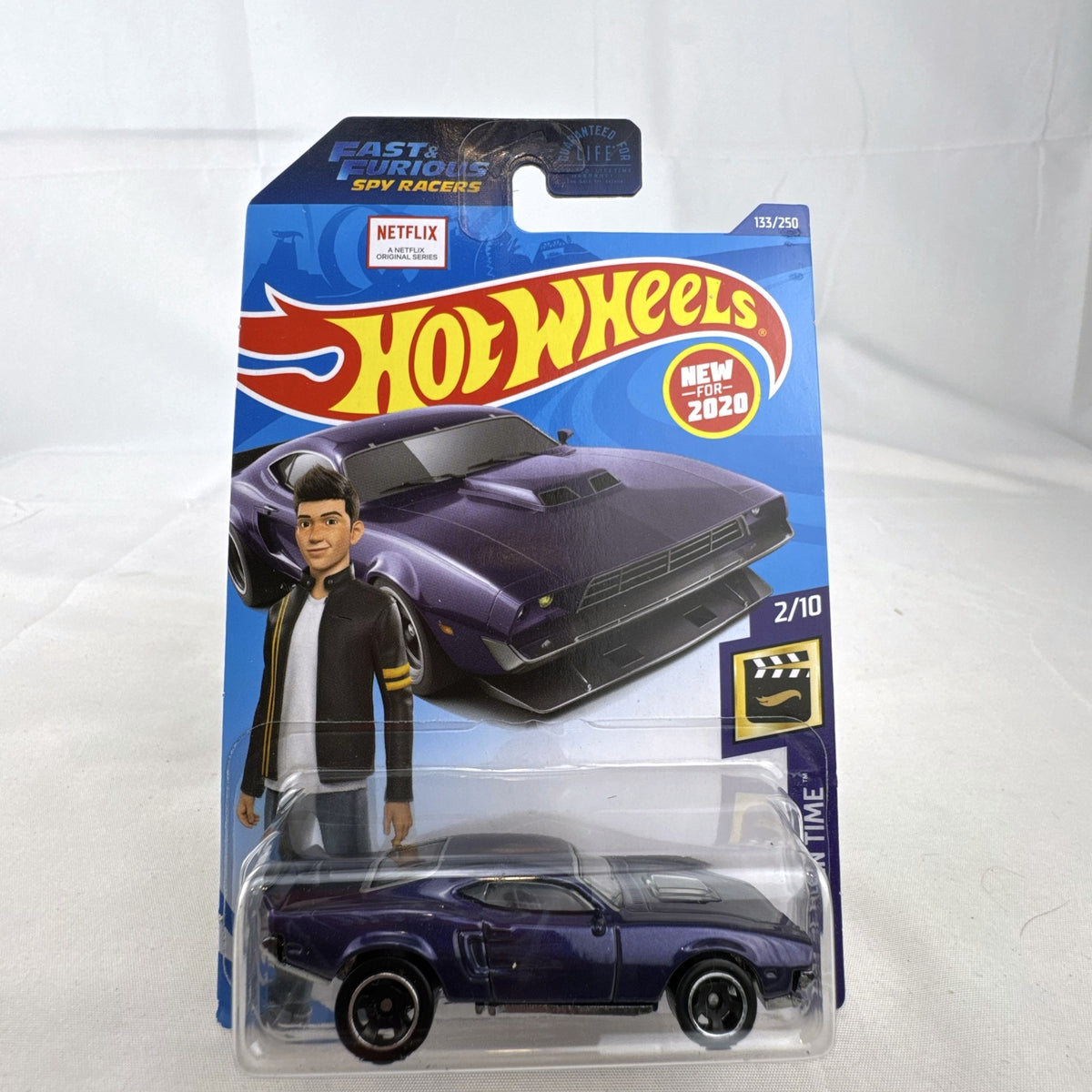 Hot Wheels 1:64 scale Ion Motors Thresher in metallic purple from Fast & Furious Spy Racers on original cardback