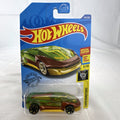 Hot Wheels 1:64 scale El Viento diecast car in translucent green from the Experimotors series sealed on card.