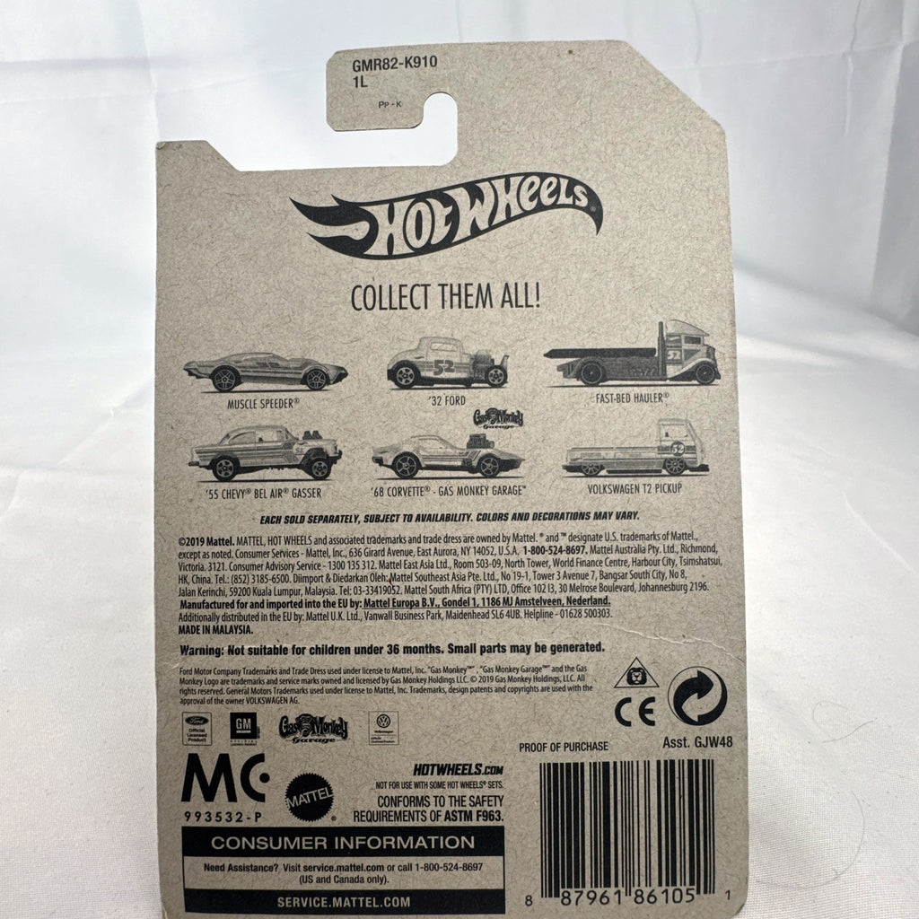 Hot Wheels Muscle Speeder 1:64 scale diecast car in Pearl and Chrome 52nd Anniversary packaging.