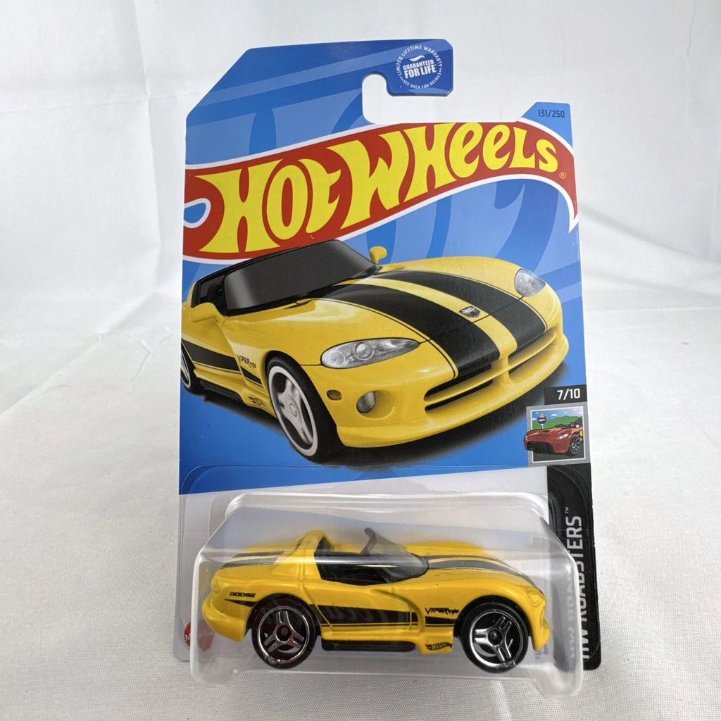 Hot Wheels 2023 Dodge Viper RT/10 yellow 1:64 diecast car in original unopened blister pack