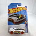 Hot Wheels 1:64 Fast Fish diecast car in white with orange wheels on original sealed blister card