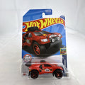Hot Wheels 2022 Sand Burner 1:64 scale red diecast rally car in original blister card packaging.