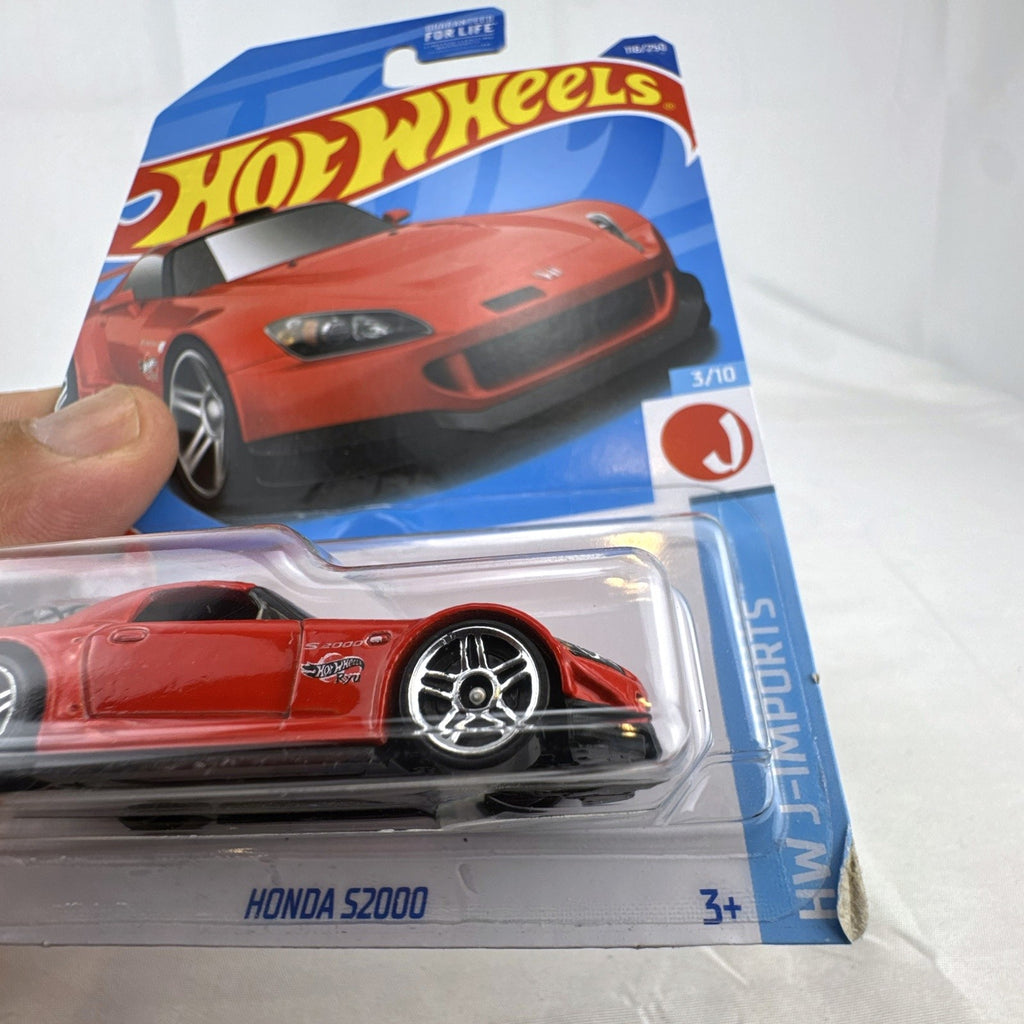 Hot Wheels 1:64 scale Honda S2000 in red diecast on original unopened card package