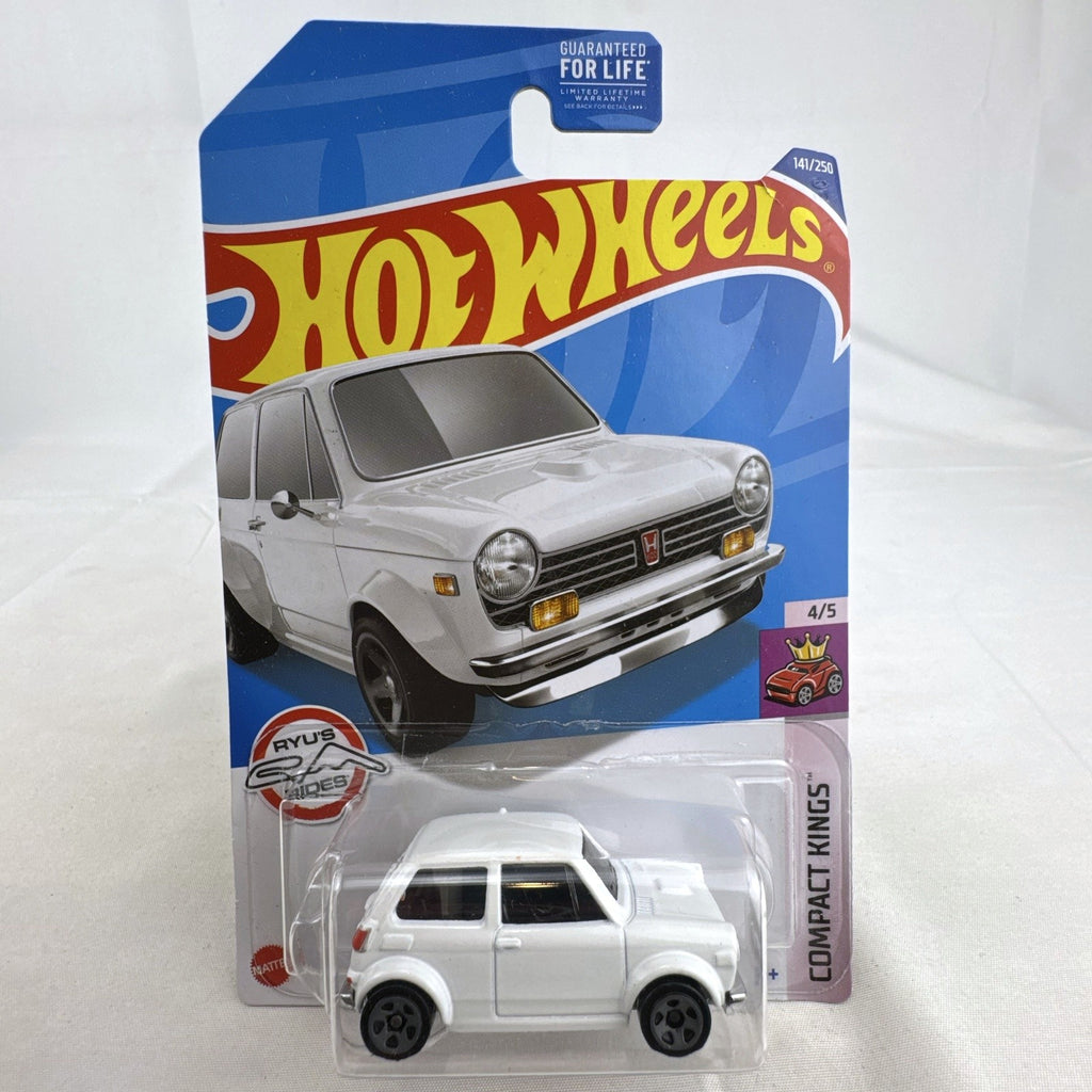 Hot Wheels 1:64 scale Custom '70 Honda N600 diecast car in white sealed on original card