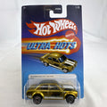 Hot Wheels Ultra Hots 1970 Ford Escort RS1600 1:64 diecast car in gold sealed on card
