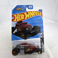 Hot Wheels 2024 Mid Mill 1:64 scale diecast car in dark red with gold graphics, factory sealed on Rod Squad card.