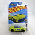 Factory sealed 2024 Hot Wheels Alpha Pursuit 1:64 scale diecast car in lime yellow on original card