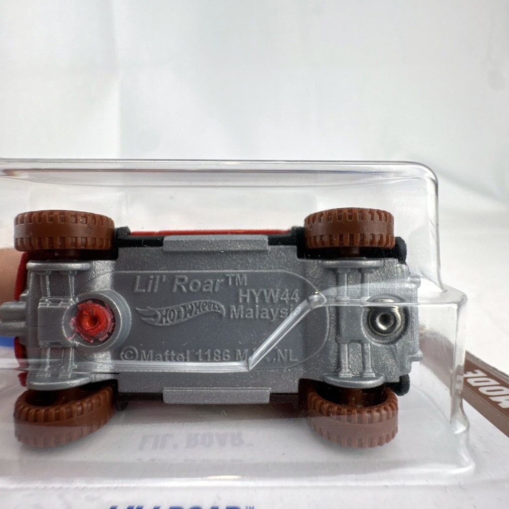 Hot Wheels Lil' Roar 2003 MINI Cooper Safari Mode red 1:64 scale diecast car sealed in original packaging card.