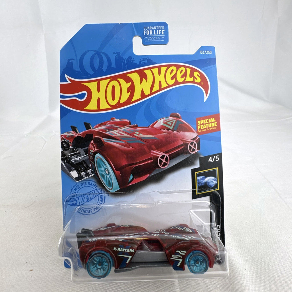 Sealed 2021 Hot Wheels Slide Kick 1:64 diecast car in translucent red from the X-Raycers series.