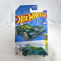 Sealed 1:64 scale Hot Wheels Tooligan diecast car in teal green from the 2022 Experimotors series.