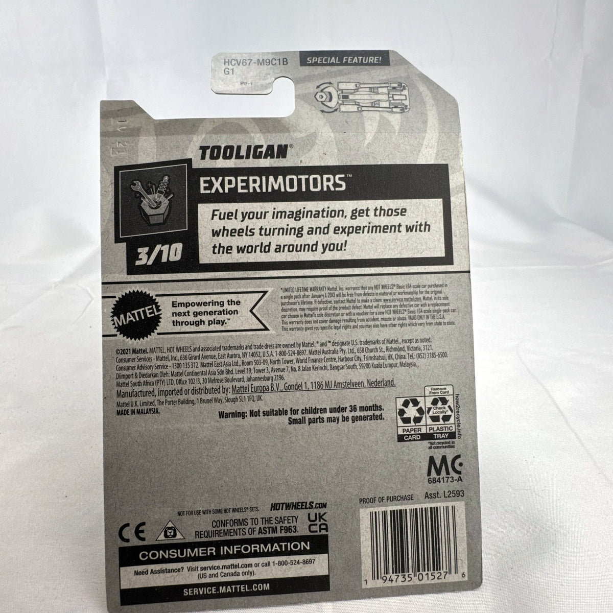 Sealed 1:64 scale Hot Wheels Tooligan diecast car in teal green from the 2022 Experimotors series.
