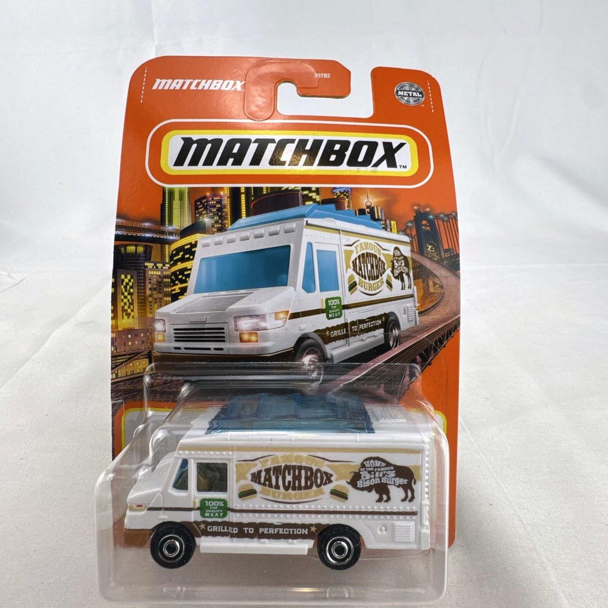 Matchbox Chow Mobile II 1:64 scale diecast burger food truck sealed on original card