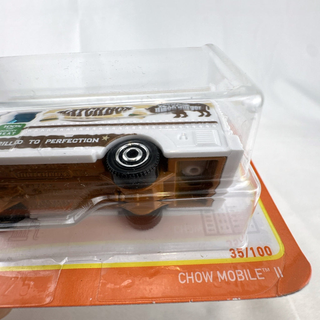 Matchbox Chow Mobile II 1:64 scale diecast burger food truck sealed on original card