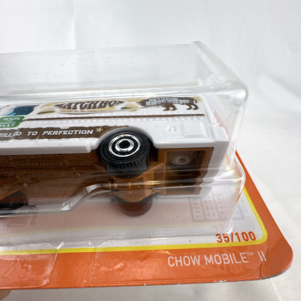 Matchbox Chow Mobile II 1:64 scale diecast burger food truck sealed on original card