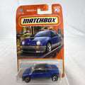 Matchbox 1:64 scale 1992 Mazda Autozam AZ-1 diecast model car in blue, 70th Anniversary series.
