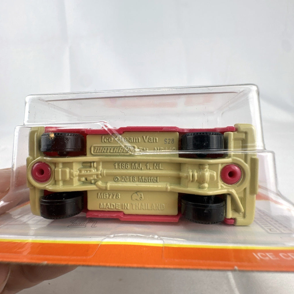Matchbox 1:64 scale 70th Anniversary Ice Cream King diecast van in pink factory sealed on card
