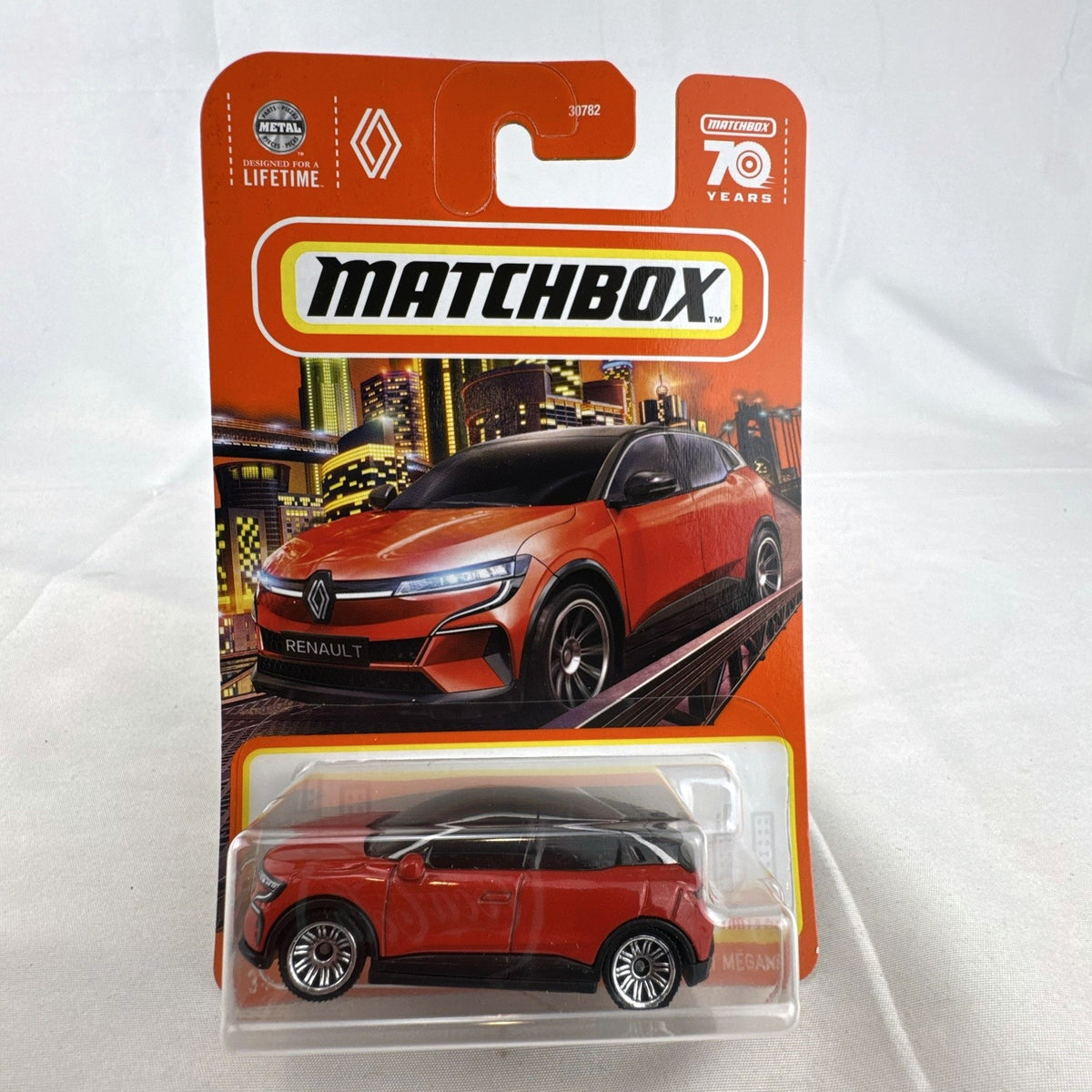 Matchbox 2022 Renault Megane 1:64 diecast car in gloss red, factory sealed 70th Anniversary edition 100/100.