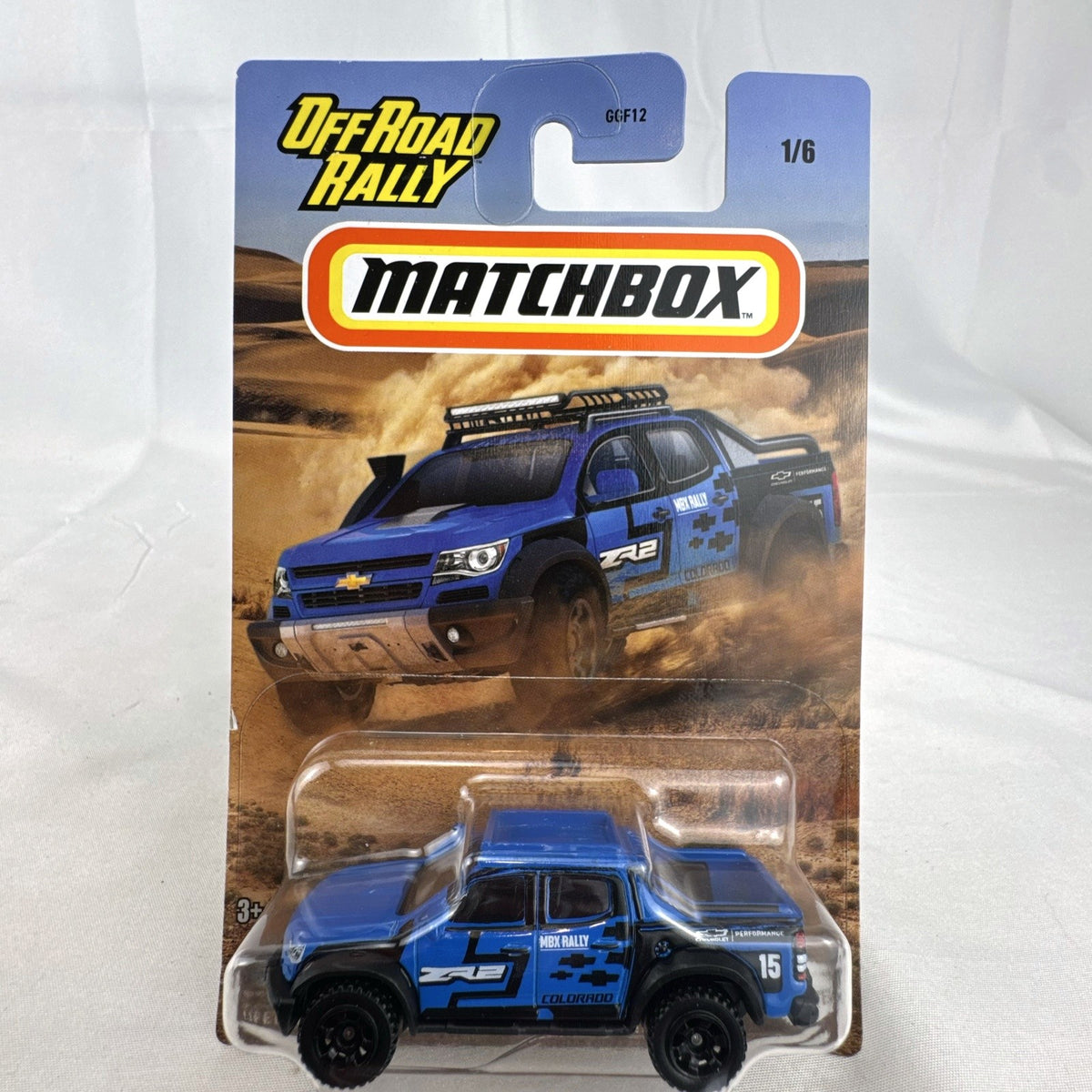 Matchbox 1:64 scale 2016 Chevy Colorado Xtreme OffRoad Rally diecast pickup truck in sealed blister pack