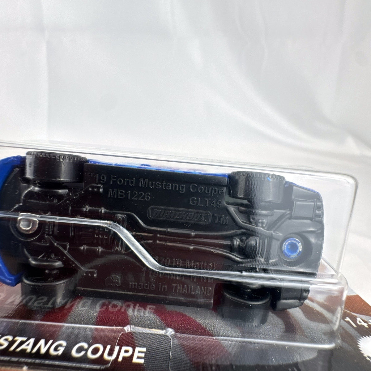 Matchbox 1:64 scale 2019 Ford Mustang Coupe Razzles Candy Series diecast in original sealed packaging.