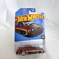Sealed Hot Wheels 1:64 scale 1986 Ford Thunderbird Pro Stock diecast dragster in dark red metallic packaging.