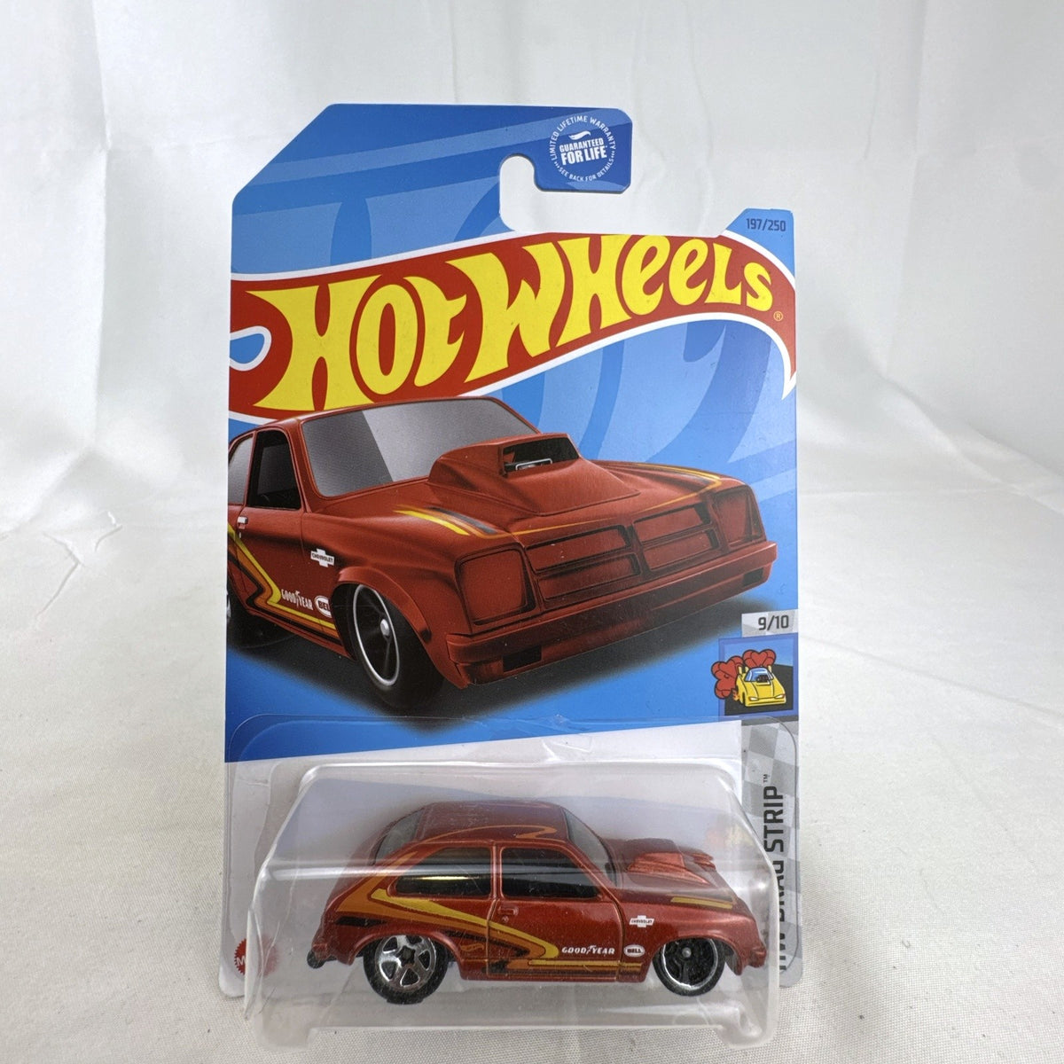 Hot Wheels 1976 Chevrolet Chevette HW Drag Strip 1:64 scale metalflake orange diecast car sealed on card
