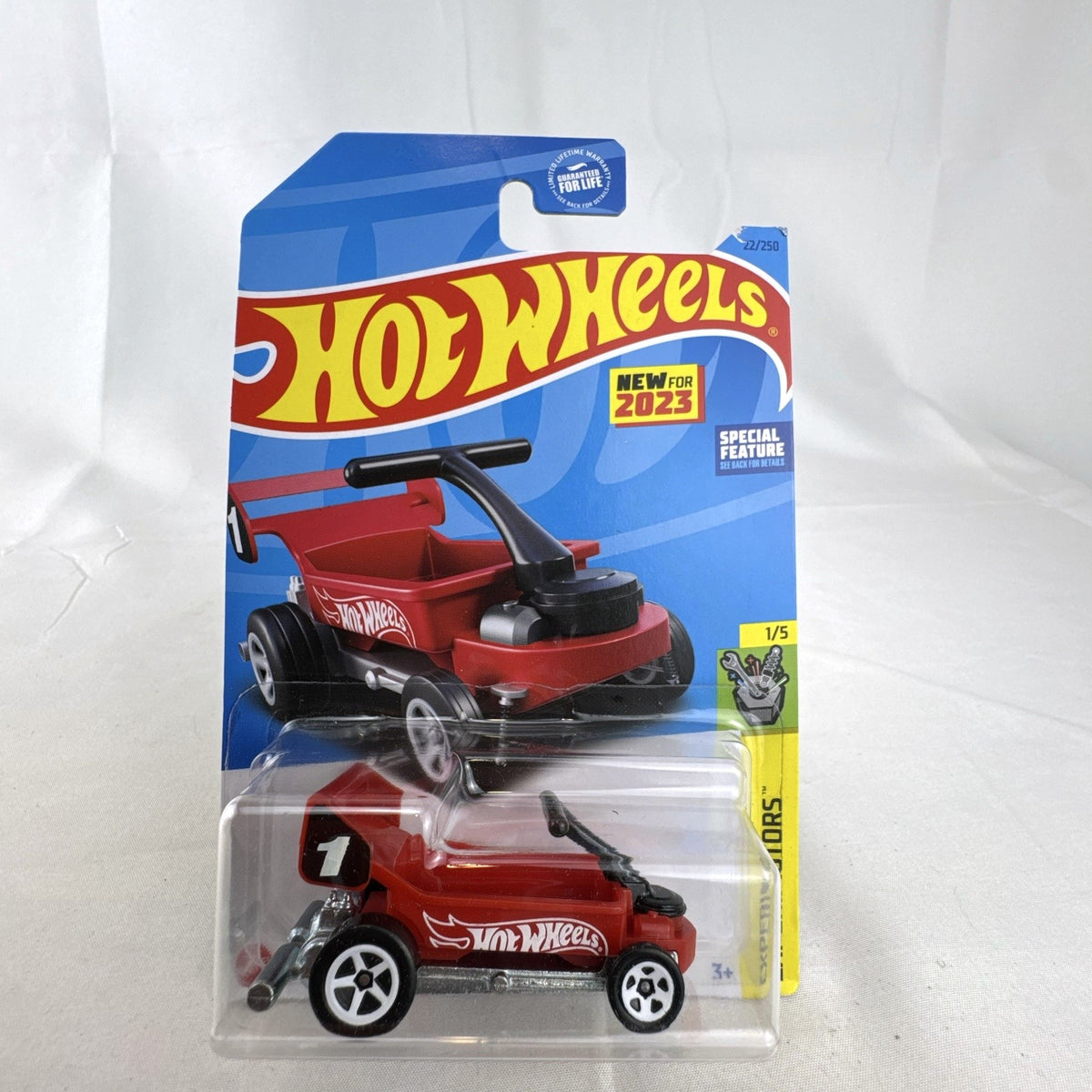 Hot Wheels 2023 Draggin' Wagon red 1:64 scale diecast car sealed in original Experimotors card packaging