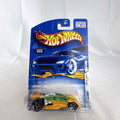 2002 Hot Wheels First Editions Open Road-Ster gold 1:64 scale diecast car sealed in original card packaging.