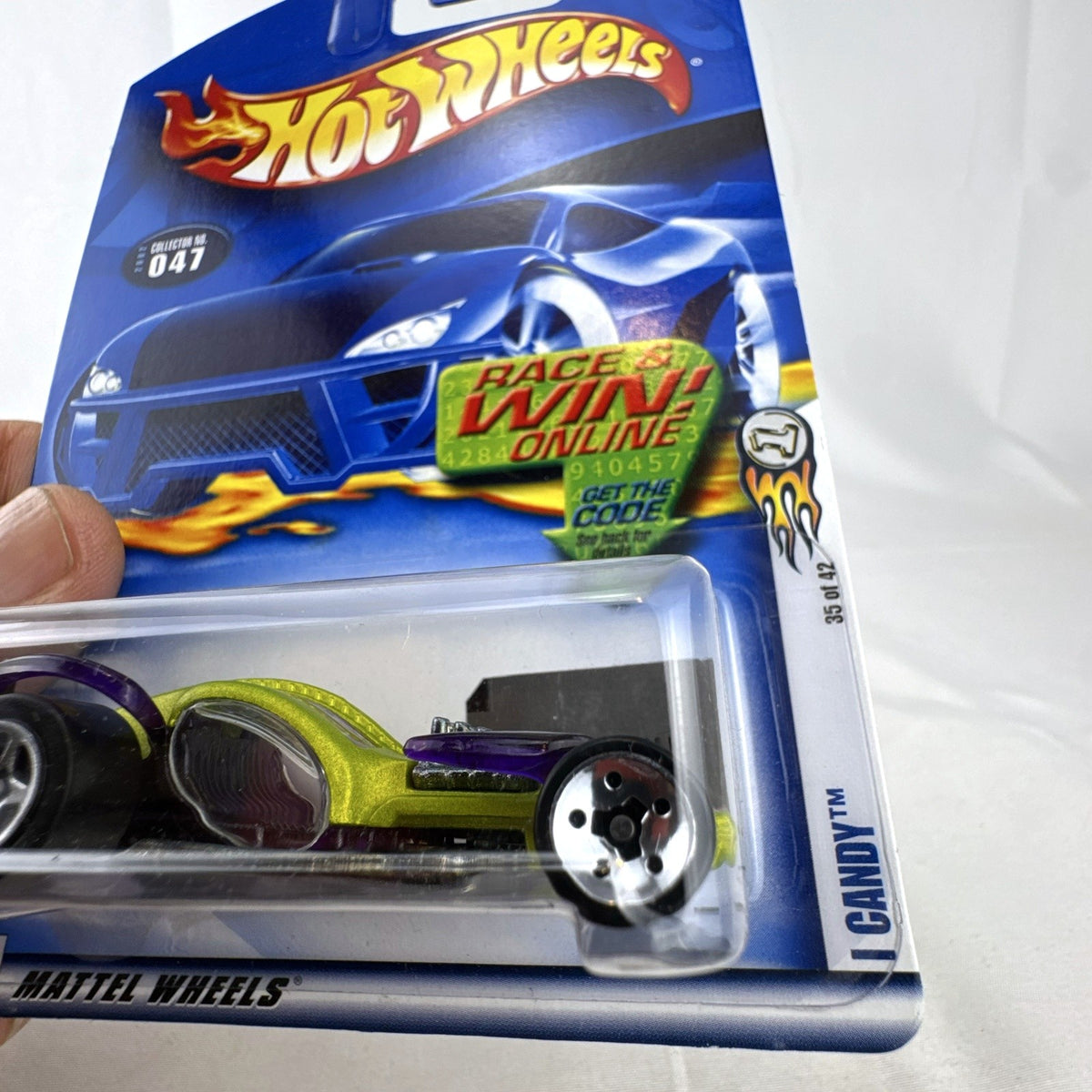 Sealed 2002 Hot Wheels First Editions I Candy 1:64 scale diecast car in lime green
