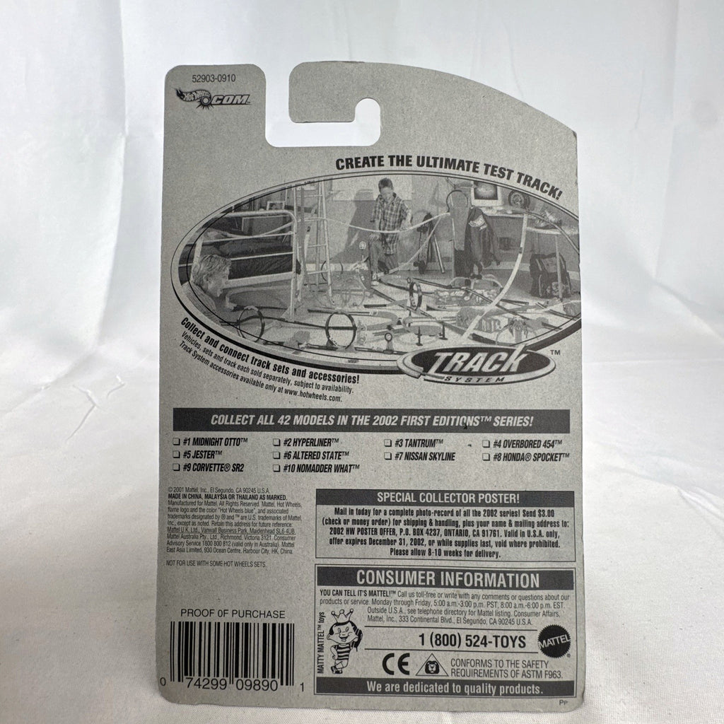 Sealed 2002 Hot Wheels First Editions Nomadder What 1:64 diecast car in metallic orange on original card