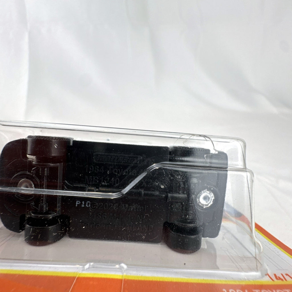 Matchbox 1984 Toyota MR2 1:64 scale white diecast car in original blister card packaging.