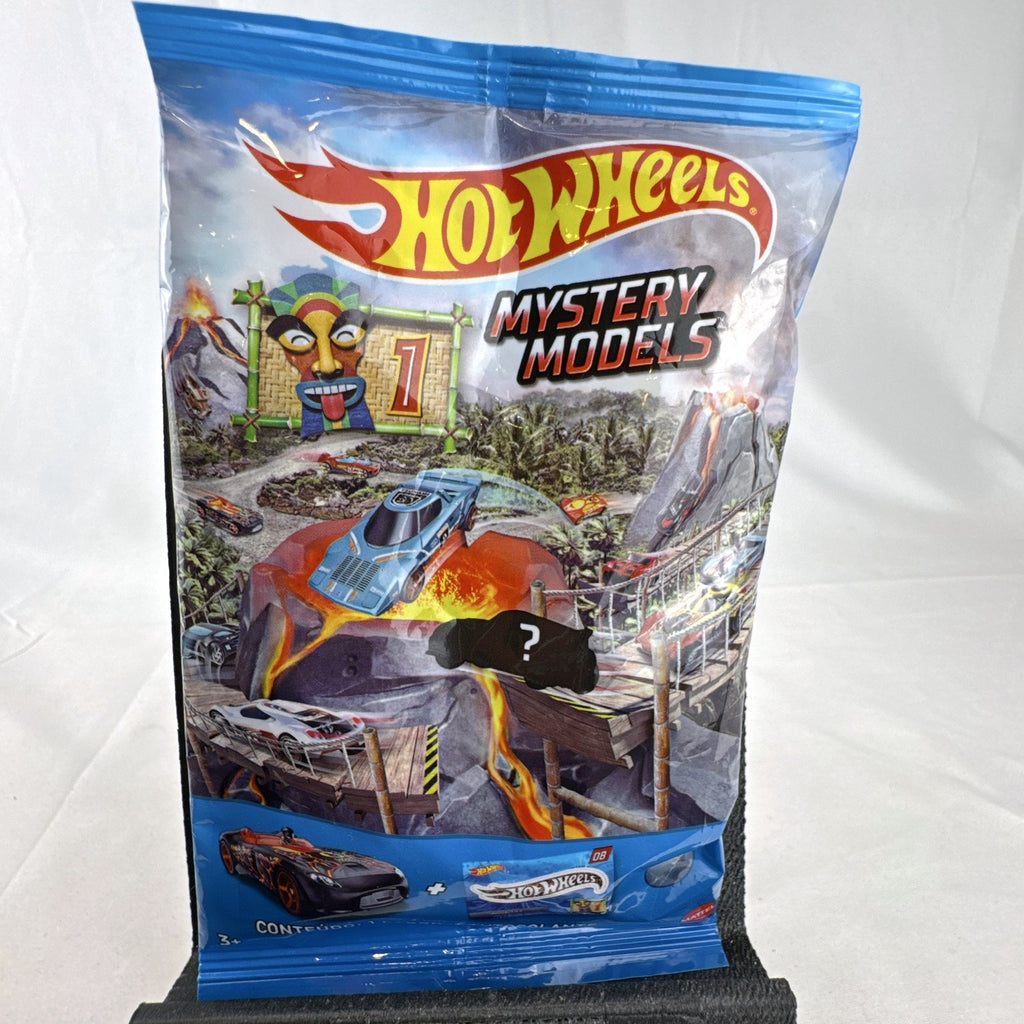 Sealed Hot Wheels Mystery Models Series 1 tropical tiki blind bag foil pack in 1:64 scale.