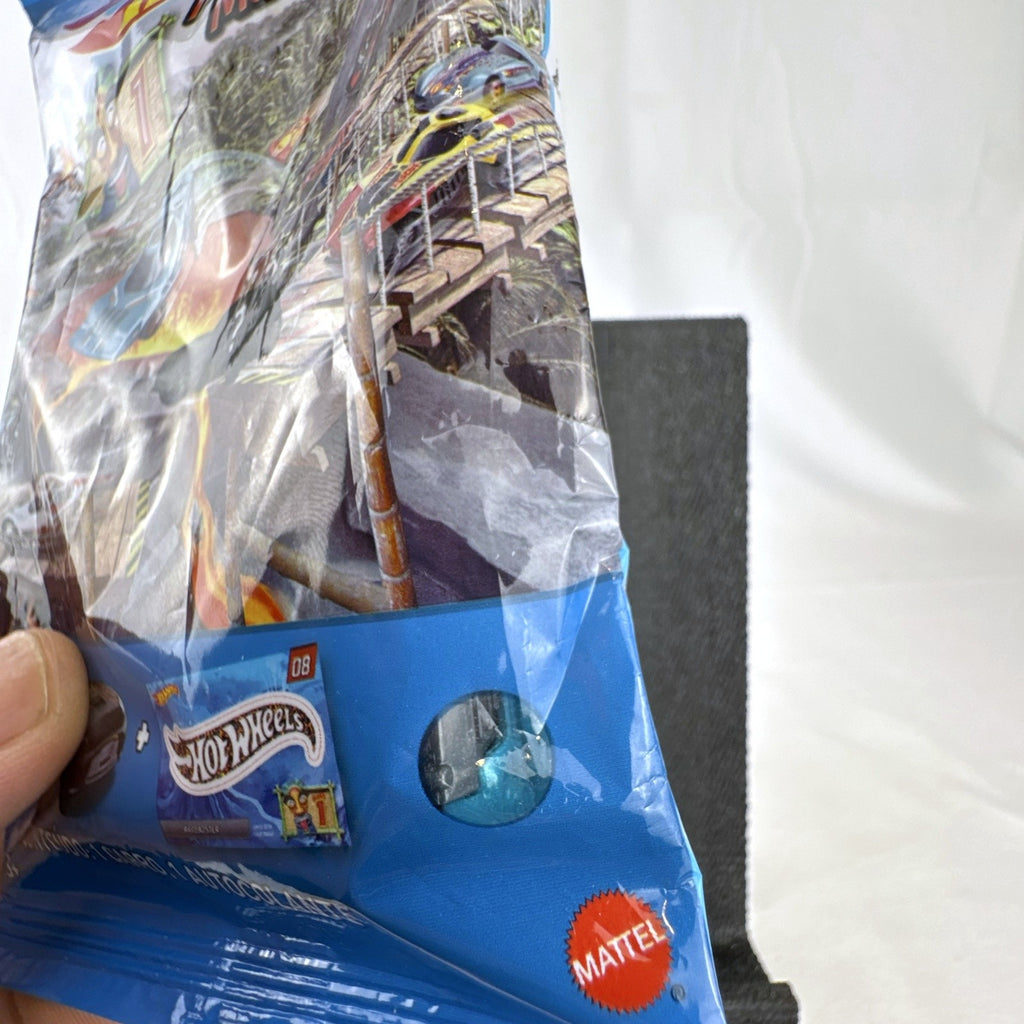 Sealed Hot Wheels Mystery Models Series 1 tropical tiki blind bag foil pack in 1:64 scale.