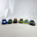 Six pre-owned 1:64 scale Hot Wheels diecast cars including Dodge Viper, Charger, Challenger, and Track Ripper models.