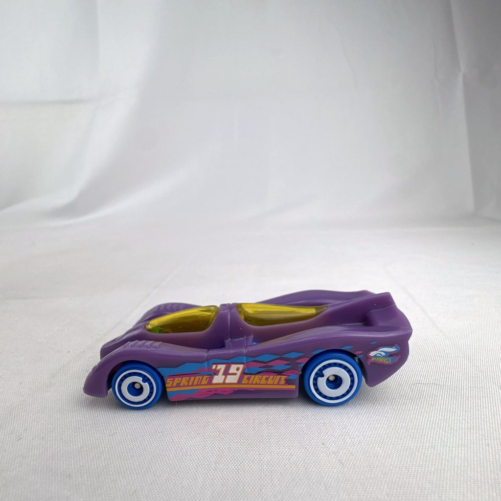 Hot Wheels 1:64 scale Power Pistons diecast car in purple from the 2019 Spring Circuit series