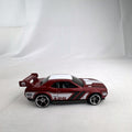 Hot Wheels 1:64 diecast Dodge Challenger Drift Car in metallic red with Mopar and Nexen Tire graphics