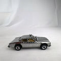 Hot Wheels 1:64 scale vintage Sheriff Patrol diecast car featuring an embossed silver chrome diamond finish