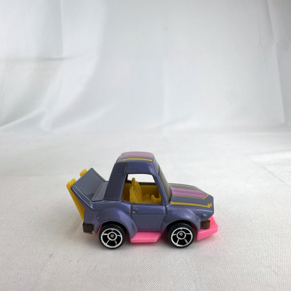 Hot Wheels HW Tooned Manga Tuner 1:64 scale diecast car in metallic purple with pink base