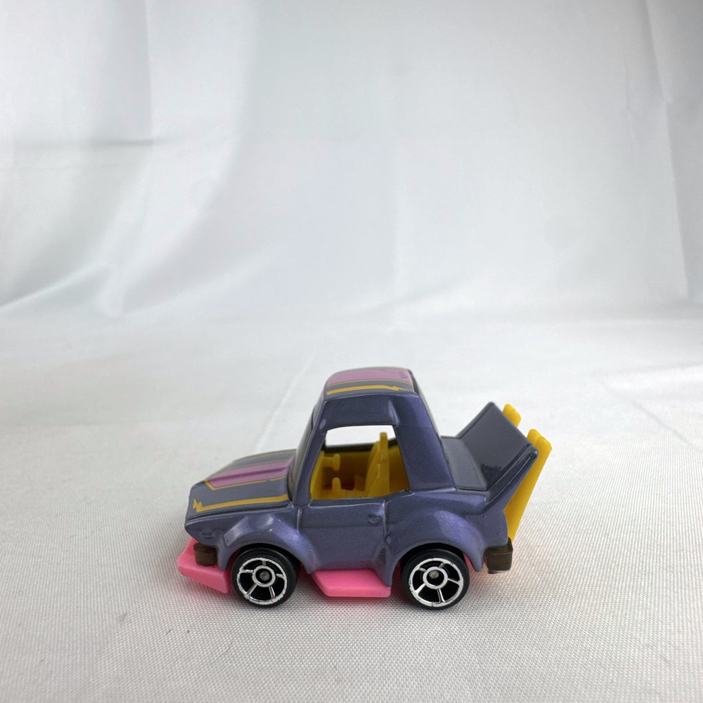 Hot Wheels HW Tooned Manga Tuner 1:64 scale diecast car in metallic purple with pink base