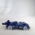 Hot Wheels 1:64 GT Hunter HW Art Cars diecast model in blue blueprint design with white wheels