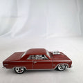 Hot Wheels 1:64 scale 1964 Chevrolet Chevelle SS diecast car in metallic dark red with exposed chrome blower