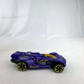 Hot Wheels RD-02 1:64 scale diecast race car in purple with yellow accents and wheels