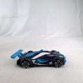 Hot Wheels Mach Speeder 1:64 scale diecast car in metallic purple with light blue accents