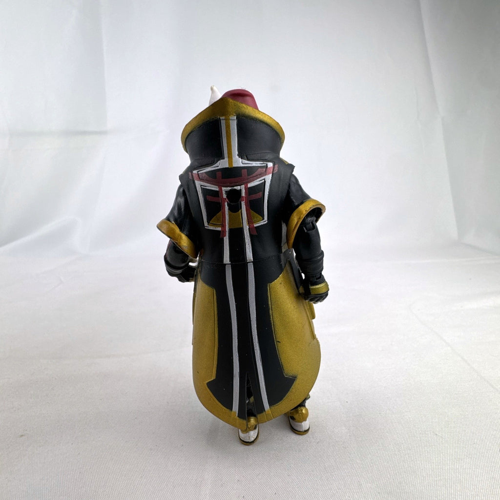 Jazwares Fortnite Drift Stage 5 four-inch action figure wearing black and gold cloak and Kitsune mask