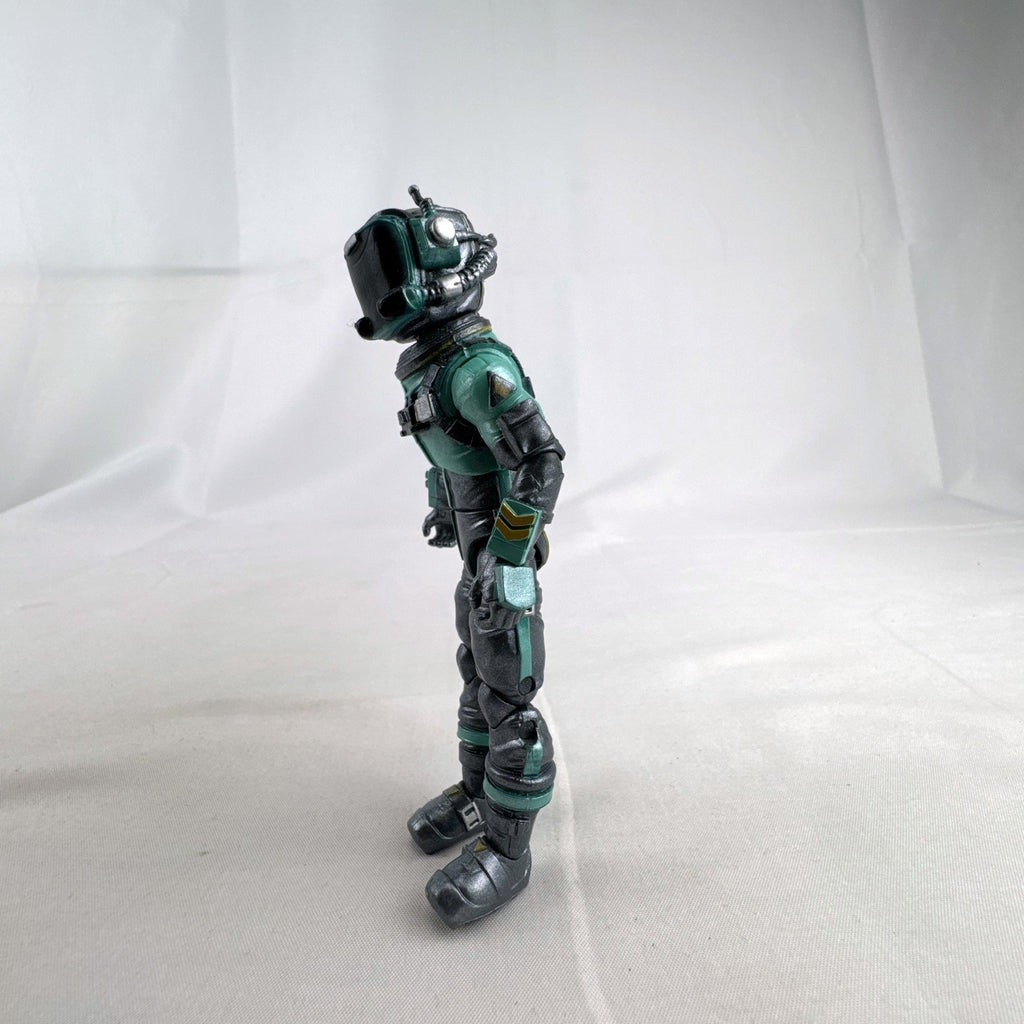 Jazwares Fortnite Eternal Voyager 4-inch plastic action figure in teal astronaut armor